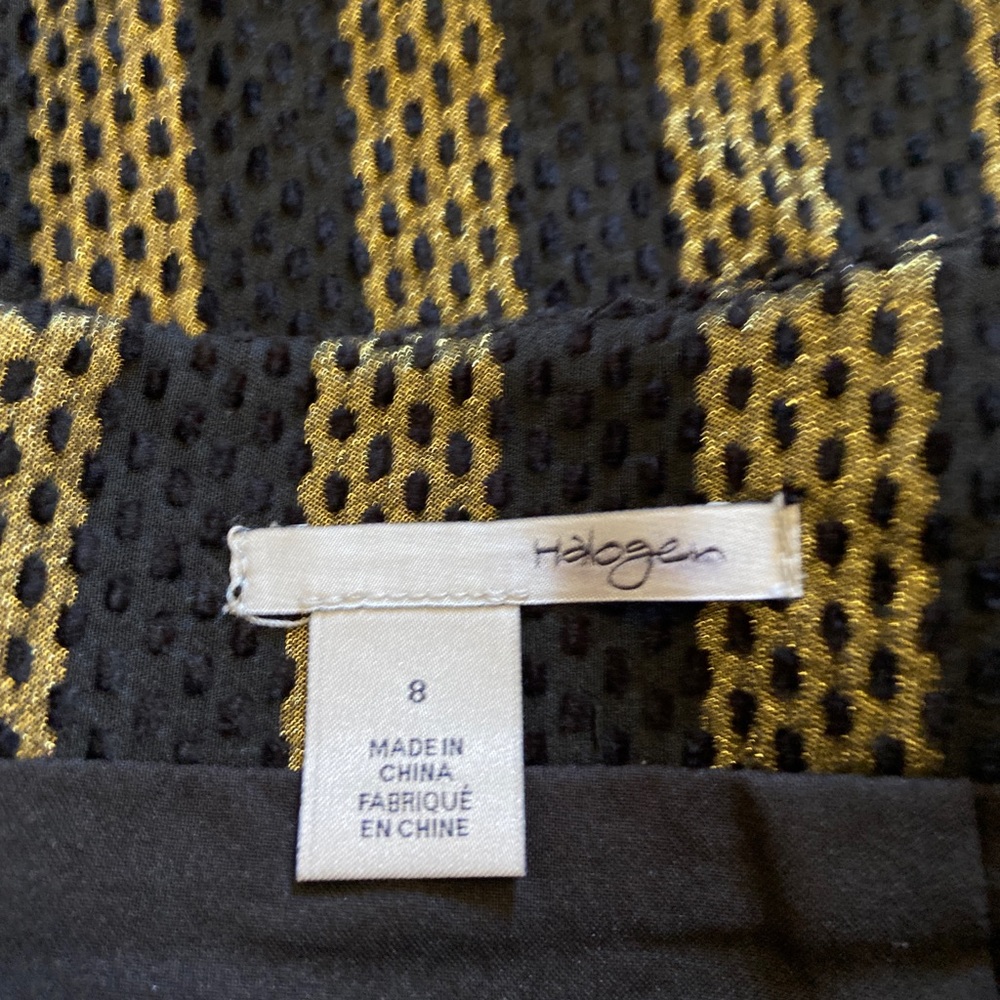 2/$30🌼 NWOT Halogen Black And Gold Pencil Skirt - Picture 4 of 5